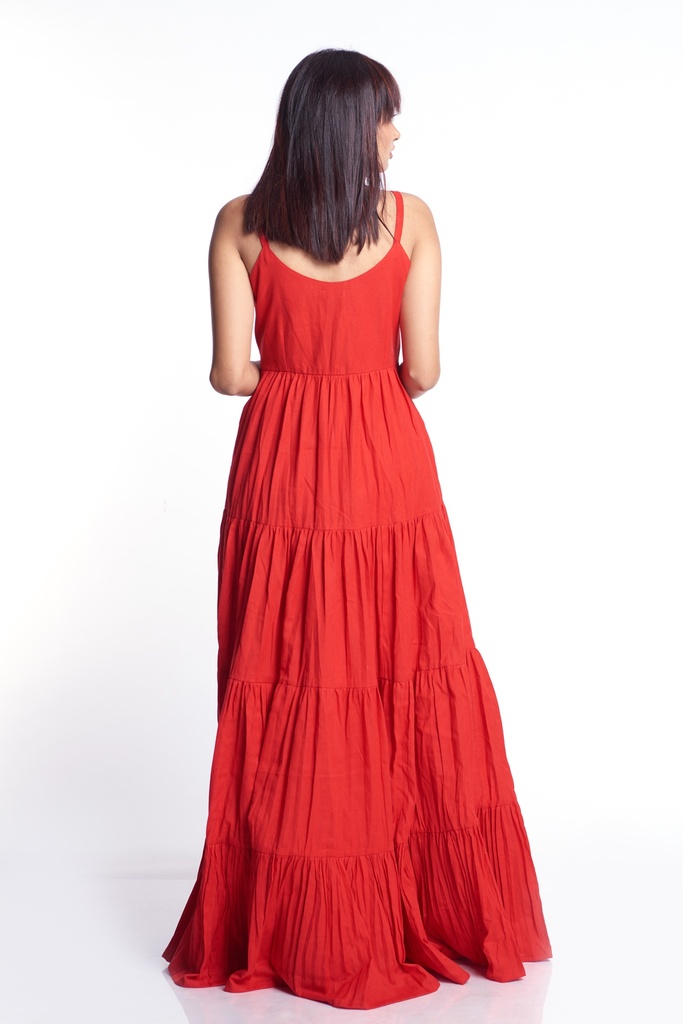 LONG SPEGHETTI DRESS
