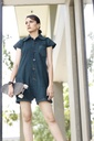 GREEN CORDUROY JUMPSUIT DRESS