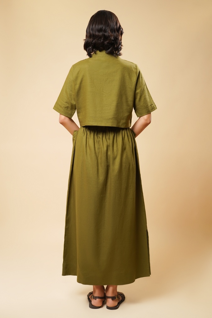 LINEN A-LINE SKIRT